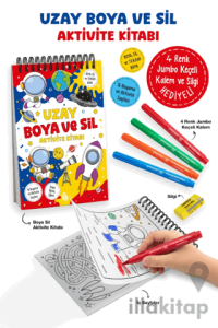 Uzay – Boya ve Sil Aktivite Kitabı / 3 Yaş +