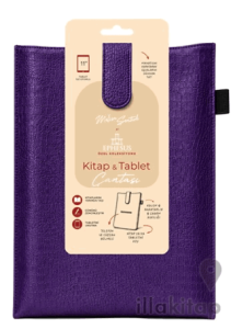 Yeni Nesil Kitap ve Tablet Çantası - Özel Deri Dokulu Mor