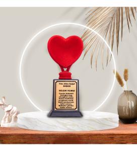 Kişiye Özel Kırmızı Kalp Ödülü