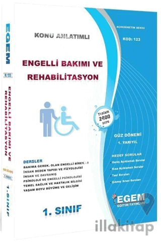 1. Sınıf 1. Yarıyıl Engelli Bakımı ve Rehabilitasyon Konu Anlatımlı - Kod 123