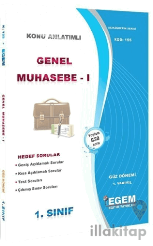 1. Sınıf 1. Yarıyıl Konu Anlatımlı Genel Muhasebe 1 - Kod 155