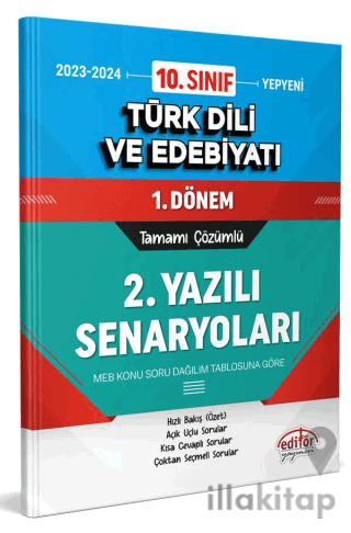 10. Sınıf Türk Dili ve Edebiyatı 1. Dönem Ortak Sınavı 2. Yazılı Senar