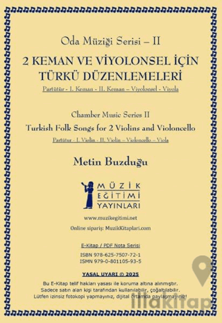 2 Keman ve Viyolonsel için Türkü Düzenlemeleri