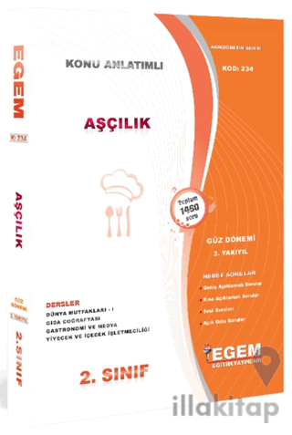 2. Sınıf Aşçılık Güz Dönemi 3. Yarıyıl Tüm Dersler Konu Anlatımlı Soru Bankası (234)