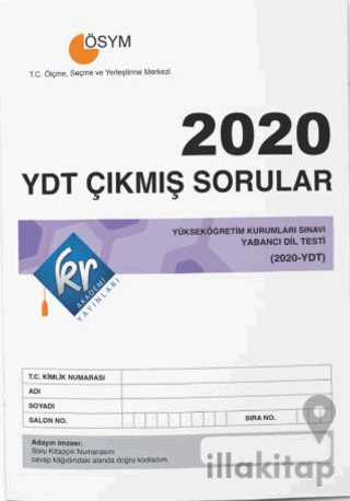 2020 YDT Çıkmış Sorular Tıpkı Basım Kitapçığı