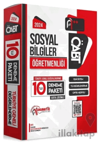 2024 ÖABT Sosyal Bilgiler Öğretmenliği Türkiye Geneli 10 Deneme Dijital Çözümlü