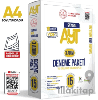 2025 3 Adım YKS-AYT Sayısal MEBİ Özgün Sorular 15li Deneme Fasikül Pak