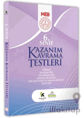 2025 6. Sınıf MEB Tüm Dersler Kazanım Kavrama Testleri KKT Yaprak Test