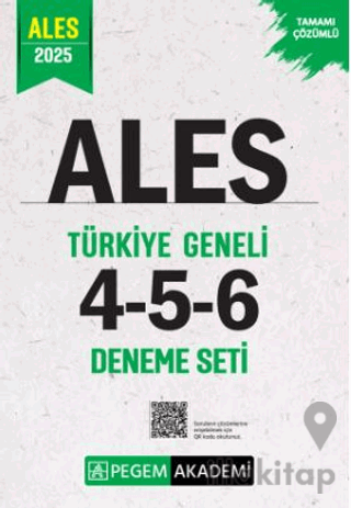 2025 ALES Tamamı Çözümlü Türkiye Geneli 4-5-6 (3'lü Deneme Seti)