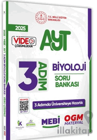 2025 AYT MEBİ-OGM 3 ADIM Biyoloji Soru Bankası Video Çözümlü