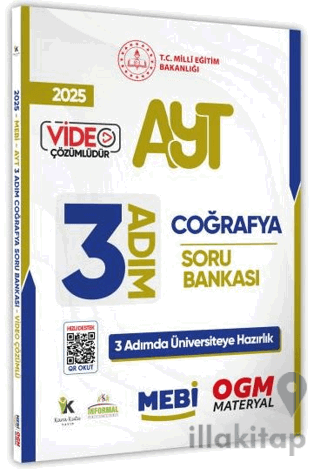 2025 AYT MEBİ-OGM 3 ADIM Coğrafya Soru Bankası Video Çözümlü