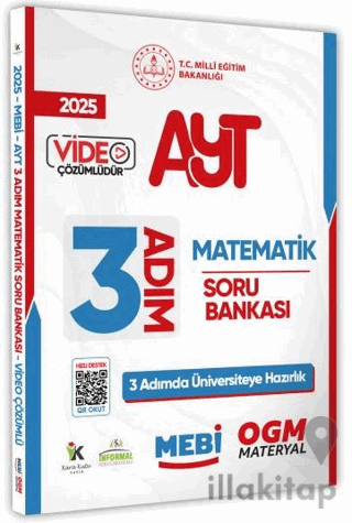 2025 AYT MEBİ-OGM 3 ADIM Matematik Soru Bankası Video Çözümlü