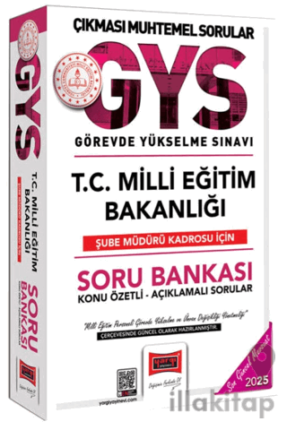 2025 GYS T.C. Milli Eğitim Bakanlığı Şube Müdürü Kadrosu İçin Soru Bankası