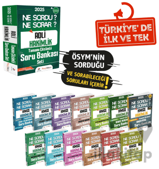 2025 Hukuk Atölyesi Adli Hakimlik Ne Sordu Ne Sorar Soru Bankası Modüler Set