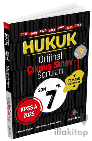 2025 KPSS A Grubu Hukuk Orijinal Çıkmış Sorular Son 7 Yıl Çözümlü