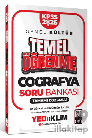 2025 KPSS Genel Kültür Coğrafya Temel Öğrenme Tamamı Çözümlü Soru Bankası