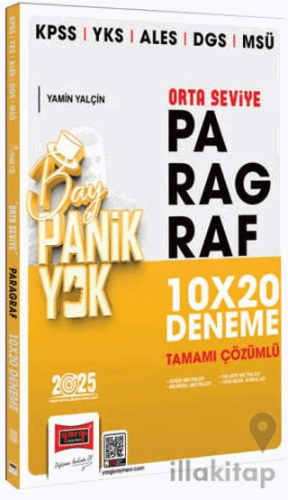 2025 KPSS YKS ALES DGS MSÜ Tamamı Çözümlü Panik Yok Orta Seviye Paragraf 10x20 Deneme