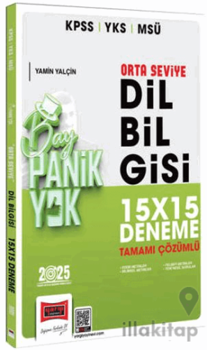 2025 KPSS YKS MSÜ Tamamı Çözümlü Panik Yok Orta Seviye Dil Bilgisi 15x15 Deneme