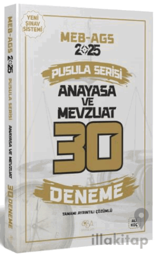 2025 MEB-AGS Anayasa ve Mevzuat 30 Deneme Çözümlü Pusula Serisi