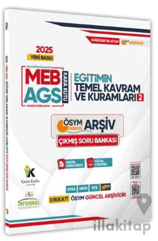 2025 MEB-AGS Eğitim Kara Kutusu Temel Kavram ve Kuramları 2 ÖSYM Çıkmış Soru Bankası Konu Örnek Çözümlü