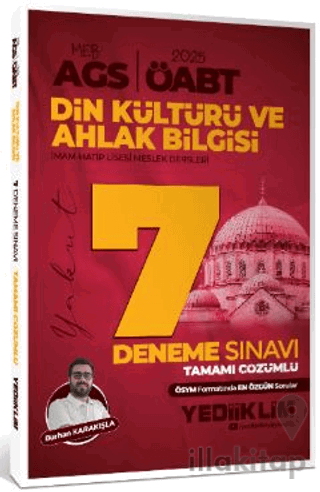 2025 MEB AGS ÖABT Din Kültürü ve Ahlak Bilgisi Öğretmenliği Tamamı Çözümlü 7 Deneme Sınavı