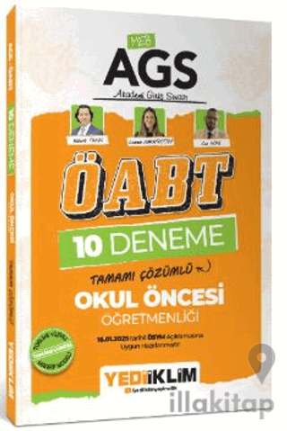 2025 MEB AGS ÖABT Okul Öncesi Öğretmenliği Tamamı Çözümlü 10 Deneme