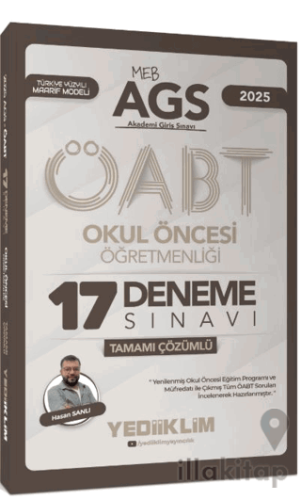2025 MEB AGS ÖABT Okul Öncesi Öğretmenliği Tamamı Çözümlü 17 Deneme Sınavı