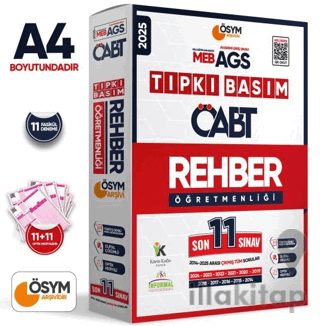 2025 MEB-AGS ÖABT Rehber Öğretmenliği ÖSYM Tıpkı Basım 11’li Deneme Paketi Dijital Çözümlü