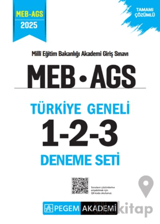 2025 MEB AGS Tamamı Çözümlü Türkiye Geneli 1-2-3 (3'lü Deneme Seti)
