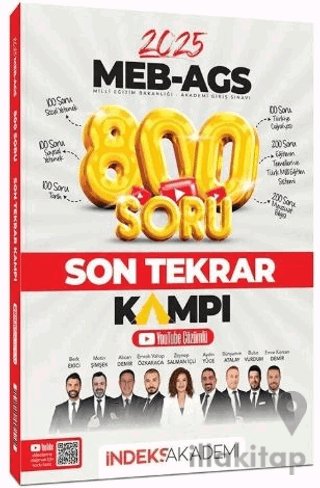 2025 MEB-AGS Tüm Dersler Son Tekrar Kampı 800 Soru Bankası Youtube Vid