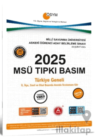 2025 MSÜ Çıkmış Sorular Tıpkı Basım