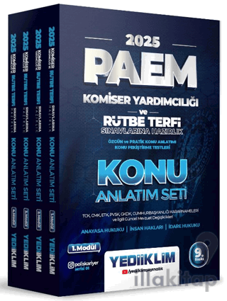 2025 PAEM Komiser Yardımcılığı ve Rütbe Terfi Sınavlarına Hazırlık TCK, CMK, PVSK, GKDK Cumhurbaşkanlığı Kararnameleri ve İlgili Güncel Mevzuat Değişiklikleri Konu Anlatım Seti ( 4 Modül )