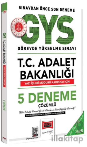 2025 T.C Adalet Bakanlığı Yazı İşleri Müdürü Kadrosu İçin Çözümlü 5 De