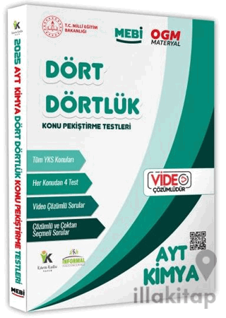 2025 YKS-AYT MEBİ-OGM Dört Dörtlük Kimya Pekiştirme Testi Soru Bankası