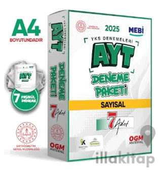 2025 YKS-AYT MEBİ Online Güncel Sayısal 7li Seri Deneme Fasikül Paketi