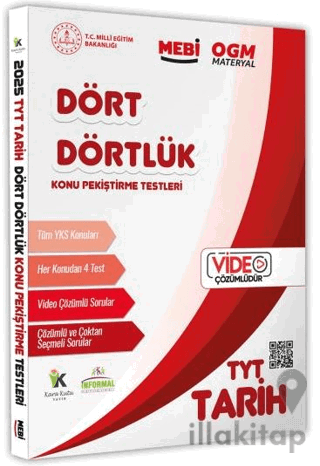 2025 YKS-TYT MEBİ-OGM Dört Dörtlük Tarih Pekiştirme Testi Soru Bankası