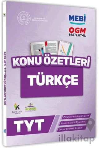 2025 YKS-TYT MEBİ-OGM Türkçe Pratik Konu Özet Kitabı Görsel Destekli