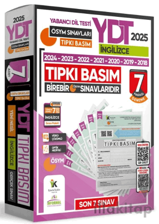 2025 YKS YDT İngilizce ÖSYM Çıkmış Soru Tıpkı Basım 7li Deneme Paketi Türkiye Geneli Video Çözümlü