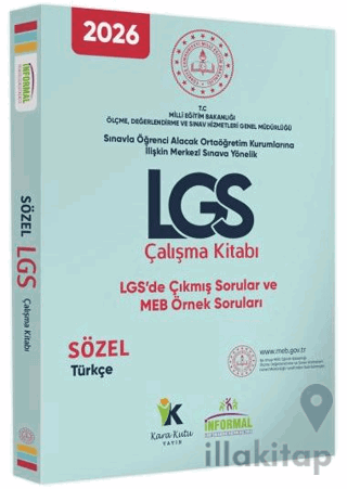 2026 8. Sınıf LGS MEB Örnek Soruları Türkçe Sözel Çalışma Kitabı