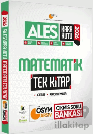 2026 ALES Kara Kutu Matematik TEK KİTAP ÖSYM Arşiv Çıkmış Soru Bankası Konu Özetli Dijital Çözümlü