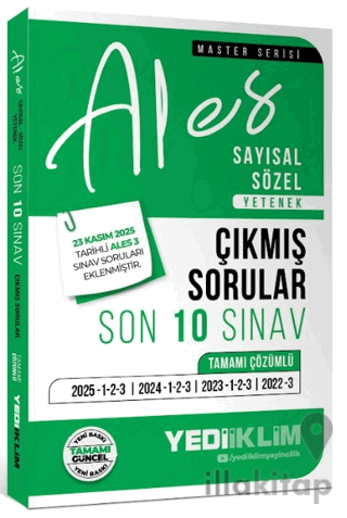 2026 ALES Sayısal Sözel Yetenek Tamamı Çözümlü Son 10 Sınav Çıkmış Sor