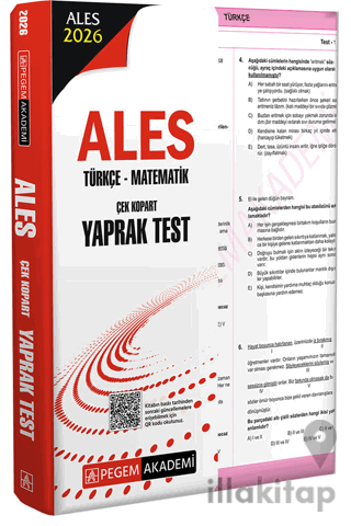 2026 ALES Türkçe-Matematik Çek Kopart Yaprak Test