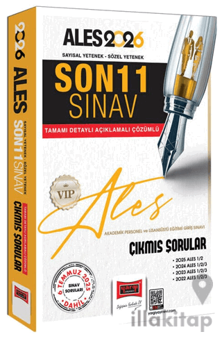 2026 ALES VİP Sayısal-Sözel Yetenek Son 11 Sınav Çıkmış Sorular (6 Temmuz Dahil)
