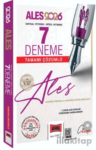 2026 ALES VIP Sayısal-Sözel Yetenek Tamamı Çözümlü 7 Deneme