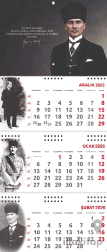 2026 Atatürk Gemici Duvar Takvimi - Gazi
