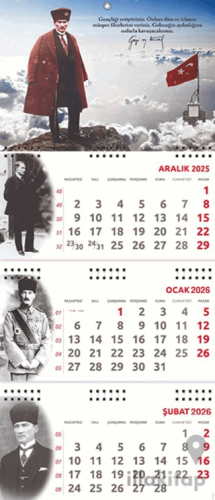 2026 Atatürk Gemici Duvar Takvimi - Sakarya