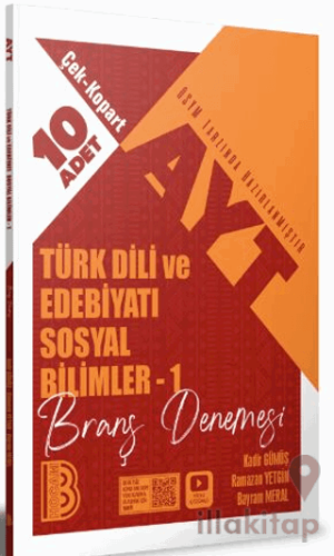 2026 AYT Türk Dili ve Edebiyatı Sosyal Bilimler - 1 Çek Kopar 10'lu