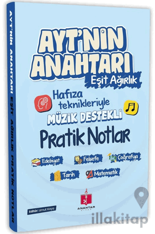 2026 AYT'nin Anahtarı Eşit Ağırlık Tüm Dersler Tek Kitap Hafıza Teknikleriyle Müzik Destekli Pratik Notlar