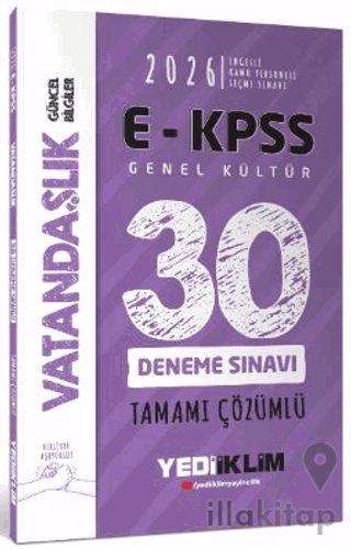 2026 E - KPSS Tüm Adaylar İçin Genel Kültür Vatandaşlık Tamamı Çözümlü
