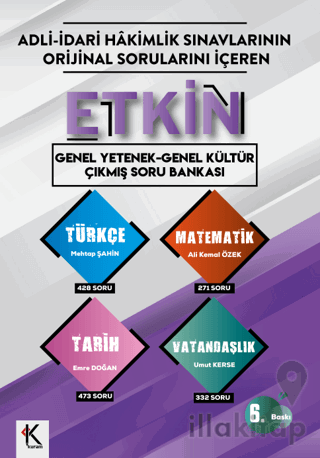 2026 Etkin Genel Yetenek - Genel Kültür Çıkmış Soru Bankası
